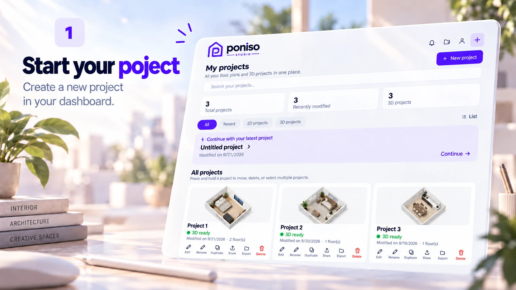 Poniso Studio in 13 steps — 1 / 13